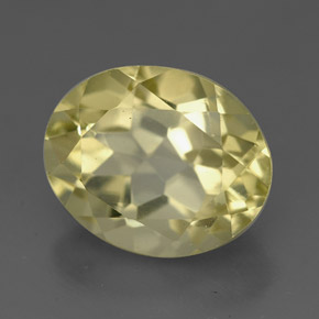 Quartzo amarelo natural 3,77ct, corte oval, VVS