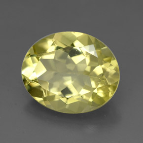 Quartzo amarelo natural 3,20ct, corte oval, VVS