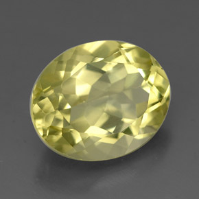 Quartzo amarelo natural 3,29ct, corte oval, VVS