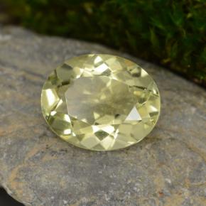 Quartzo amarelo natural 3,14ct, corte oval, VVS