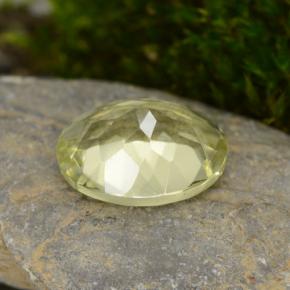 Quartzo amarelo natural 3,14ct, corte oval, VVS
