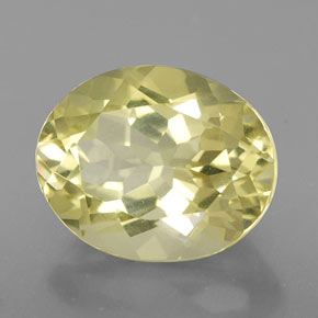 Quartzo amarelo natural 3,28ct, corte oval, VVS-VS