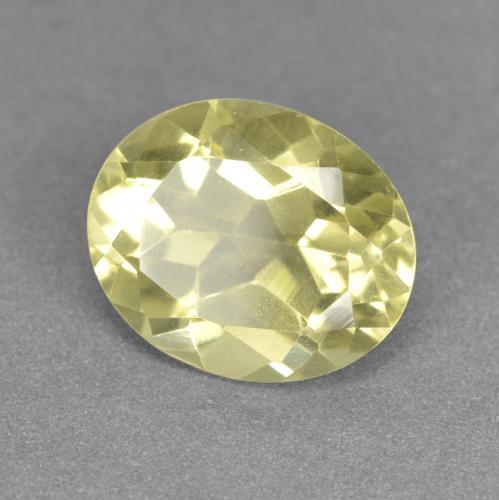 Quartzo amarelo natural 3,49ct, corte oval, VVS