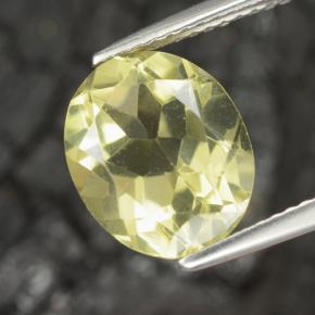 Quartzo amarelo natural 3,86ct, corte oval, VVS-VS