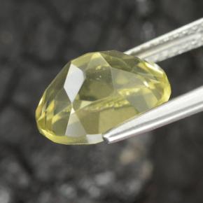 Quartzo amarelo natural 3,86ct, corte oval, VVS-VS