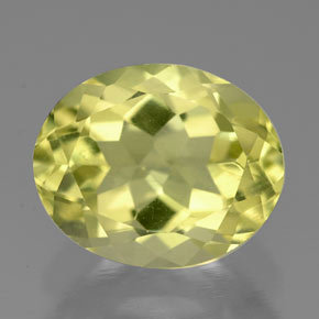 Quartzo amarelo natural 3,44ct, corte oval, VVS