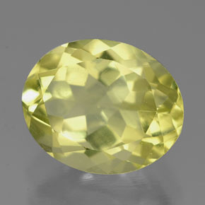 Quartzo amarelo natural 3,44ct, corte oval, VVS
