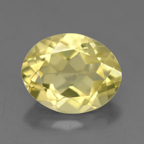 Quartzo amarelo natural 3,02ct, corte oval, VVS