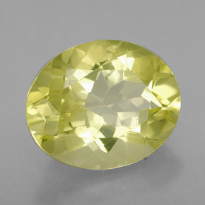 Quartzo amarelo natural 3,19ct, corte oval, VVS