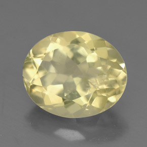 Quartzo amarelo natural 3,49ct, corte oval, VS