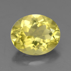 Quartzo amarelo natural 3,30ct, corte oval, VVS