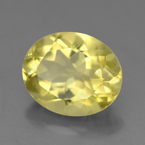 Quartzo amarelo natural 3,30ct, corte oval, VVS