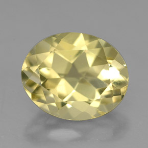 Quartzo amarelo natural 3,28ct, corte oval, VVS