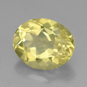 Quartzo amarelo natural 3,56ct, corte oval, VVS