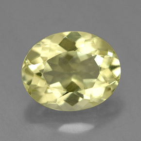 Quartzo amarelo natural 3,70ct, corte oval, VVS