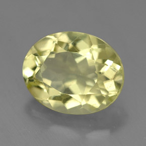 Quartzo amarelo natural 3,70ct, corte oval, VVS