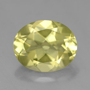 Quartzo amarelo natural 3,36ct, corte oval, VVS-VS