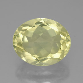 Quartzo amarelo natural 3,32ct, corte oval, VVS