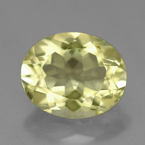 Quartzo amarelo natural 3,73ct, corte oval, VVS