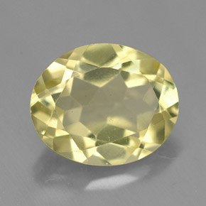 Quartzo amarelo natural 3,33ct, corte oval, VVS-VS