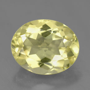 Quartzo amarelo natural 3,51ct, corte oval, VVS-VS