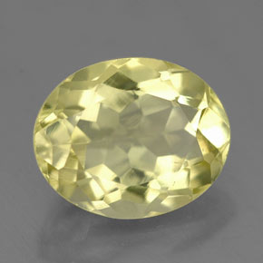 Quartzo amarelo natural 3,51ct, corte oval, VVS-VS