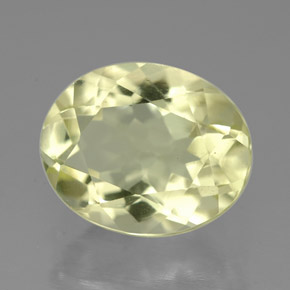 Quartzo amarelo natural 3,66ct, corte oval, VVS