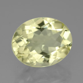 Quartzo amarelo natural 3,66ct, corte oval, VVS