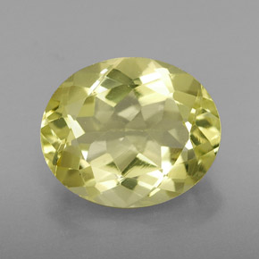 Quartzo amarelo natural 3,17ct, corte oval, VVS