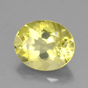 Quartzo amarelo natural 3,20ct, corte oval, VVS-VS
