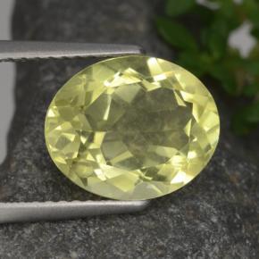 Quartzo amarelo natural 3,21ct, corte oval, VVS-VS