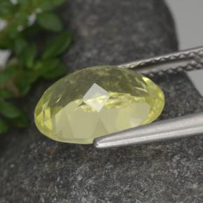Quartzo amarelo natural 3,21ct, corte oval, VVS-VS