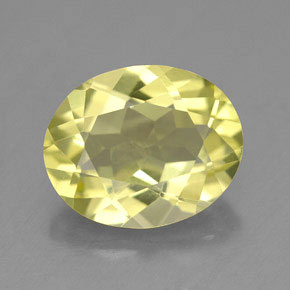 Quartzo amarelo natural 3,09ct, corte oval, VVS
