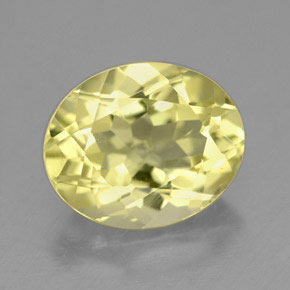 Quartzo amarelo natural 3,41ct, corte oval, VS