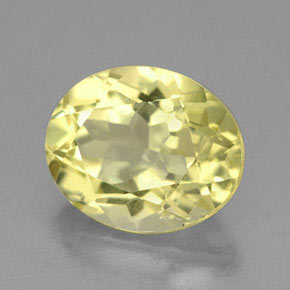 Quartzo amarelo natural 3,41ct, corte oval, VS