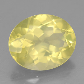 Quartzo amarelo natural 3,20ct, corte oval, VS