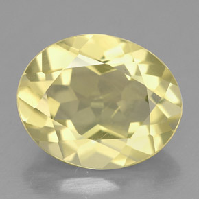 Quartzo amarelo natural 3,13ct, corte oval, VS