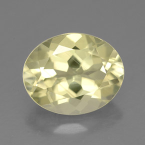 Quartzo amarelo natural 3,24ct, corte oval, VS