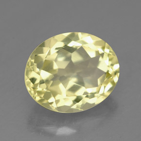 Quartzo amarelo natural 3,32ct, corte oval, VVS