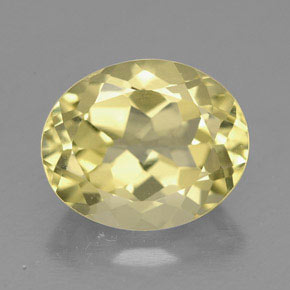 Quartzo amarelo natural 3,51ct, corte oval, VVS