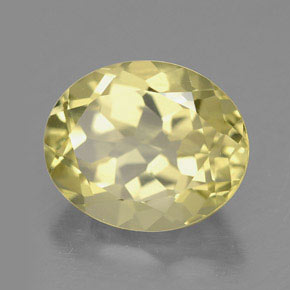 Quartzo amarelo natural 3,51ct, corte oval, VVS