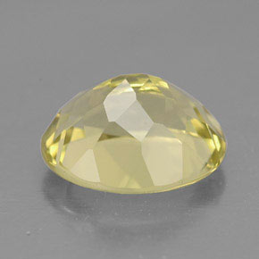 Quartzo amarelo natural 3,51ct, corte oval, VVS