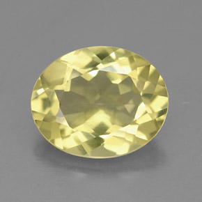 Quartzo amarelo natural 2,88ct, corte oval, VVS
