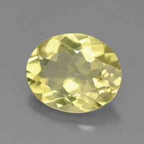 Quartzo amarelo natural 2,88ct, corte oval, VVS