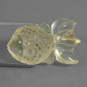 Quartzo amarelo natural 37,03ct, forma extravagante, transparente