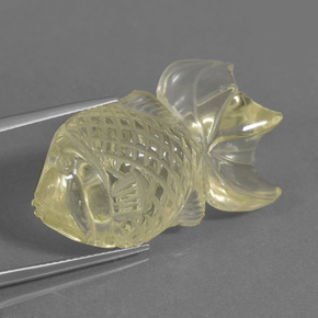 Quartzo amarelo natural 37,03ct, forma extravagante, transparente