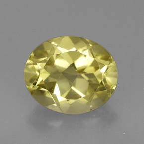 Quartzo amarelo natural 3,73ct, corte oval, VVS-VS