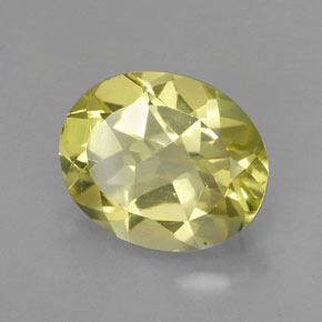 Quartzo amarelo natural 3,28ct, corte oval, VVS