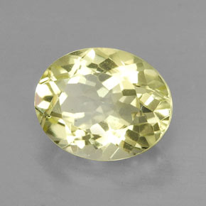 Quartzo amarelo natural 3,80ct, corte oval, VVS