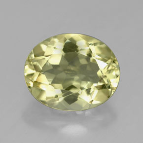 Quartzo amarelo natural 3,78ct, corte oval, VVS